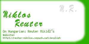 miklos reuter business card
